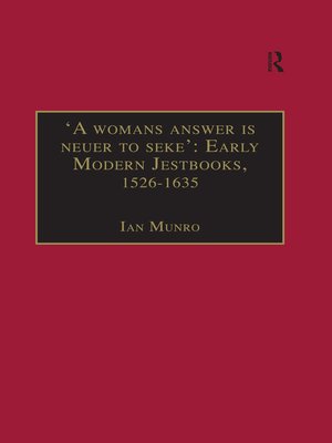 cover image of 'A womans answer is neuer to seke'